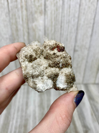 Calcite with Chalcopyrite | Cozamin Mine, Zacatecas, Mexico from Curious Muse Crystals Tagged with calcite, chalcopyrite, clear, fine mineral, gold, hide-notify-btn, mexico, raw