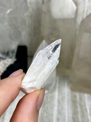 Danburite Raw Crystal Twin Termination | Caracas, Mexico from Curious Muse Crystals Tagged with clear, crown chakra, Crystal healing, danburite, hide-notify-btn, pink, raw, raw crystal