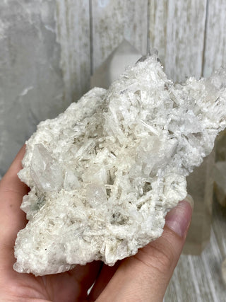 Danburite Raw Crystal Large Cluster with Calcite | Caracas, Mexico from Curious Muse Crystals Tagged with clear, crown chakra, Crystal healing, danburite, hide-notify-btn, pink, raw, raw crystal