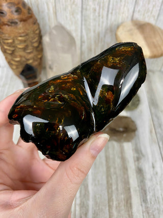Lion's Mane Sumatran Amber | High Quality Collectors Grade Amber from Curious Muse Crystals Tagged with amber, brown, Crystal healing, fine mineral, fossil, fossilized amber, genuine crystal, hide-notify-btn, mineral specimen, real amber, sulfur, uv reactive