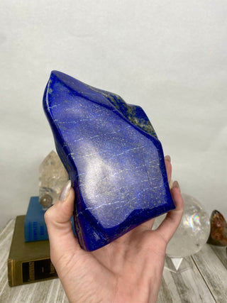 Dark Blue Lapis Lazuli Slab | Sparkly Pyrite Flakes from Curious Muse Crystals Tagged with blue, crown chakra, gold, hide-notify-btn, inspiration, lapis, Lapis lazuli, pyrite, ultramarine, wisdom