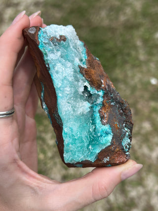 Rosasite with Aurichalcite Raw Specimen | Ojuela Mine, Mexico