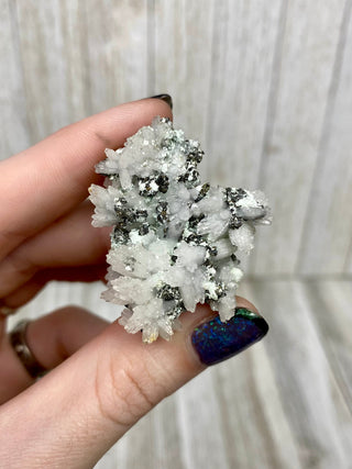 Calcite with Chalcopyrite | Cozamin Mine, Zacatecas, Mexico from Curious Muse Crystals Tagged with calcite, chalcopyrite, clear, fine mineral, gold, hide-notify-btn, mexico, raw, raw crystal