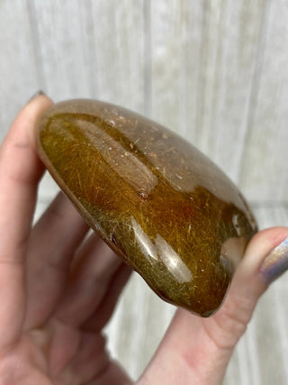 Rutile Quartz Polished Free Form High Grade from Curious Muse Crystals Tagged with clear, clear brazil quartz, crystal energy, crystal lens, genuine crystal, hide-notify-btn, polished, quartz, reiki crystal, reiki healing, rutile