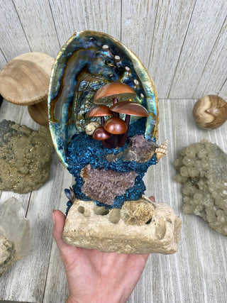 Mushroom Amethyst Shell Sculpture | Alacam Mine Turkey