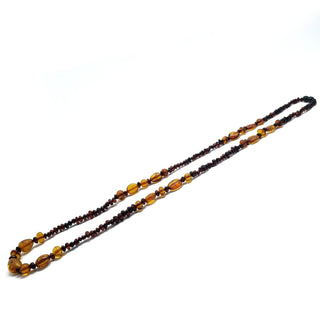 Amber Beaded Necklace | 26 inch Twist Closure from Curious Muse Crystals Tagged with amber, beaded necklace, brown, Crystal healing, crystal necklace, fine mineral, fossil, fossilized amber, genuine crystal, mineral specimen, necklace, real amber