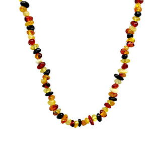 Amber Beaded Choker | 14 inch Twist Closure from Curious Muse Crystals Tagged with amber, beaded necklace, brown, Crystal healing, crystal necklace, fine mineral, fossil, fossilized amber, genuine crystal, mineral specimen, necklace, real amber