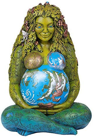 Mother Gaia Statue 14 inch from Curious Muse Crystals Tagged with gaia, millennial gaia, mother earth, sacred space, statue, wall decor