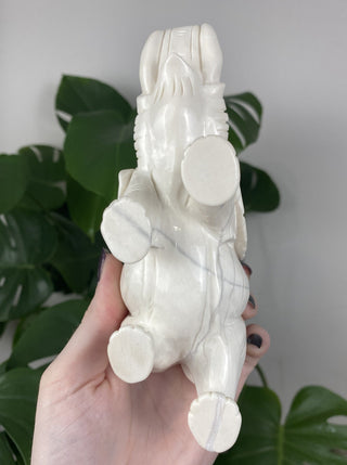 White Jade Elephant from Curious Muse Crystals Tagged with animal carving, carving, elephant, good fortune, hide-notify-btn, jade, purity, sacred space, statue, white, white jade, wisdom