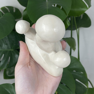 White Jade Mushroom Cluster from Curious Muse Crystals Tagged with carving, hide-notify-btn, jade, mushroom, sacred space, statue, white, white jade