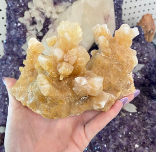 Calcite Stalactite Raw Mineral Structure from Curious Muse Crystals Tagged with china, crystal energy, hide-notify-btn, orange, raw, reiki healing, stalactite, yellow