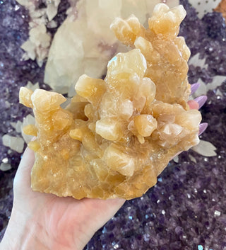 Calcite Stalactite Raw Mineral Structure from Curious Muse Crystals Tagged with china, crystal energy, hide-notify-btn, orange, raw, reiki healing, stalactite, yellow