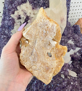 Calcite Stalactite Raw Mineral Structure from Curious Muse Crystals Tagged with china, crystal energy, hide-notify-btn, orange, raw, reiki healing, stalactite, yellow
