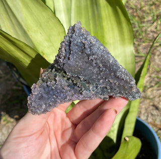 Grape Agate Triangular Cluster - Botryoidal Purple Chalcedony from Curious Muse Crystals Tagged with botyroidal, chalcedony, Crystal healing, genuine crystal, grape agate, hide-notify-btn, natural mineral, purple, raw, raw mineral, reiki crystal