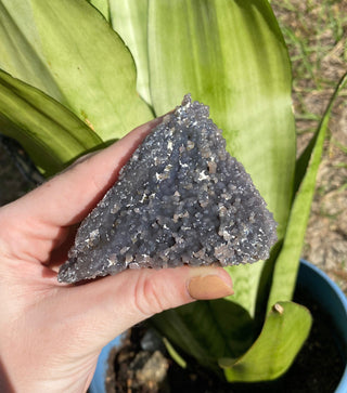 Grape Agate Triangular Cluster - Botryoidal Purple Chalcedony from Curious Muse Crystals Tagged with botyroidal, chalcedony, Crystal healing, genuine crystal, grape agate, hide-notify-btn, natural mineral, purple, raw, raw mineral, reiki crystal