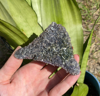 Grape Agate Triangular Cluster - Botryoidal Purple Chalcedony from Curious Muse Crystals Tagged with botyroidal, chalcedony, Crystal healing, genuine crystal, grape agate, hide-notify-btn, natural mineral, purple, raw, raw mineral, reiki crystal