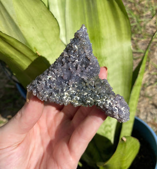 Grape Agate Triangular Cluster - Botryoidal Purple Chalcedony from Curious Muse Crystals Tagged with botyroidal, chalcedony, Crystal healing, genuine crystal, grape agate, hide-notify-btn, natural mineral, purple, raw, raw mineral, reiki crystal