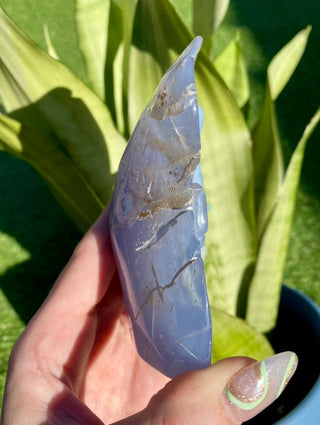 Blue Chalcedony Hand Carved Horse Geode from Curious Muse Crystals Tagged with animal carving, animal guide, blue, blue chalcedony, blue stone geode, calming crystal, chalcedony, Crystal carving, farmhouse decor, feng shui, hand carved geode, home decor stone, horse decor, horse head crystal, rearing horse statue, stone bird, western home decor