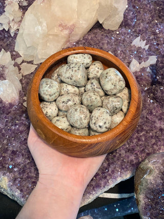 Kiwi Jasper Tumbled Stone from Curious Muse Crystals Tagged with Crystal healing, genuine crystal, jasper, kiwi jasper, light green stone, mineral collection, natural mineral, reiki healing, tumbled stone