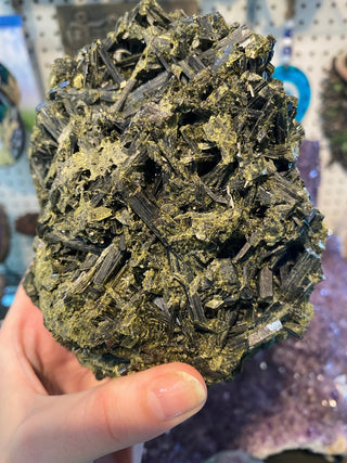 Epidote Raw Cluster from Peru - Abundance & Synchronicity from Curious Muse Crystals Tagged with epidote, green, hide-notify-btn, peru, raw