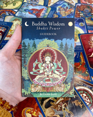 Buddha Wisdom, Shakti Power Oracle Deck | Gilded Hindu Buddhism Tarot from U.S. Games Systems, Inc Tagged with alternative oracle, buddha tarot, Buddhism oracle, divination tool, gilded tarot, gold foil, Hindu tarot oracle, illuminated tarot, oracle, personal development, Shakti oracle, with guidebook