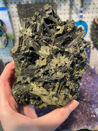 Epidote Raw Cluster from Peru - Abundance & Synchronicity from Curious Muse Crystals Tagged with epidote, green, hide-notify-btn, peru, raw