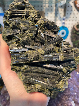 Epidote Raw Cluster from Peru - Abundance & Synchronicity from Curious Muse Crystals Tagged with epidote, green, hide-notify-btn, peru, raw