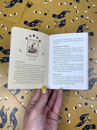 Voice of the Souls Oracle: from Curious Muse Crystals Tagged with alternative tarot, art nouveau, divination tool, ethereal visions, gilded tarot, gold foil, illuminated tarot, major arcana, minor arcana, pastel tarot, tarot deck, throat chakra, with guidebook