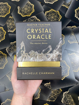 Crystal Oracle from Curious Muse Crystals Tagged with alternative tarot, art nouveau, divination tool, ethereal visions, gilded tarot, gold foil, illuminated tarot, major arcana, minor arcana, pastel tarot, tarot deck, throat chakra, with guidebook