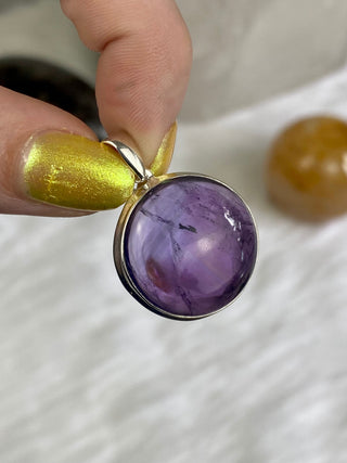 Amethyst in Sterling Silver Pendant from Curious Muse Crystals Tagged with amethyst, crystal energy, Crystal Jewelry, extra dark amethyst, hide-notify-btn, purple, reiki healing, silver crystal jewel, sterling silver, witchy jewelry