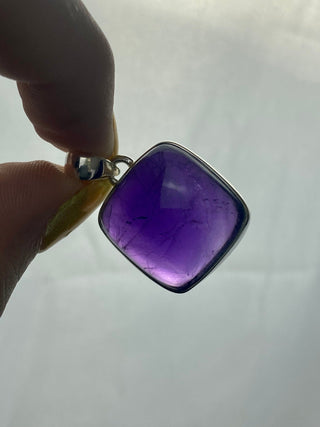 Amethyst in Sterling Silver Pendant from Curious Muse Crystals Tagged with amethyst, crystal energy, Crystal Jewelry, extra dark amethyst, hide-notify-btn, purple, reiki healing, silver crystal jewel, sterling silver, witchy jewelry