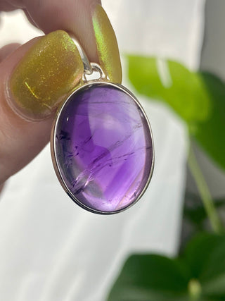 Amethyst in Sterling Silver Pendant from Curious Muse Crystals Tagged with amethyst, crystal energy, Crystal Jewelry, extra dark amethyst, hide-notify-btn, purple, reiki healing, silver crystal jewel, sterling silver, witchy jewelry