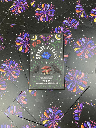 Spirit Allies Oracle Deck from Curious Muse Crystals Tagged with alternative tarot, art nouveau, divination tool, ethereal visions, gilded tarot, gold foil, hide-notify-btn, illuminated tarot, major arcana, minor arcana, pastel tarot, tarot deck, throat chakra, with guidebook