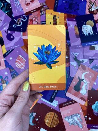 Spirit Allies Oracle Deck from Curious Muse Crystals Tagged with alternative tarot, art nouveau, divination tool, ethereal visions, gilded tarot, gold foil, hide-notify-btn, illuminated tarot, major arcana, minor arcana, pastel tarot, tarot deck, throat chakra, with guidebook