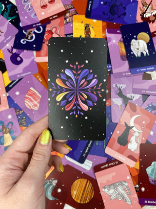 Spirit Allies Oracle Deck from Curious Muse Crystals Tagged with alternative tarot, art nouveau, divination tool, ethereal visions, gilded tarot, gold foil, hide-notify-btn, illuminated tarot, major arcana, minor arcana, pastel tarot, tarot deck, throat chakra, with guidebook