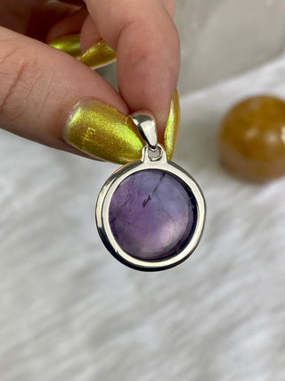Amethyst in Sterling Silver Pendant from Curious Muse Crystals Tagged with amethyst, crystal energy, Crystal Jewelry, extra dark amethyst, hide-notify-btn, purple, reiki healing, silver crystal jewel, sterling silver, witchy jewelry