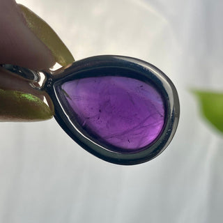 Amethyst in Sterling Silver Pendant from Curious Muse Crystals Tagged with amethyst, crystal energy, Crystal Jewelry, extra dark amethyst, hide-notify-btn, purple, reiki healing, silver crystal jewel, sterling silver, witchy jewelry