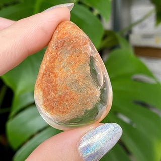 Lemurian Inclusion Quartz | Semi-polished Lens from Curious Muse Crystals Tagged with clear, clear quartz, Crown crystal, hide-notify-btn, Lemurian Quartz, meditation stone, quartz, shaman stone, silica inclusion, yellow