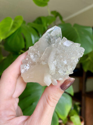Glassy Clear Fluorapophyllite and Stilbite Cluster | Old Stock 1980’s from Curious Muse Crystals Tagged with apophyllite, clear, Crystal healing, fine mineral, genuine crystal, hide-notify-btn, natural mineral, raw mineral, reiki crystal, stilbite, zeolite