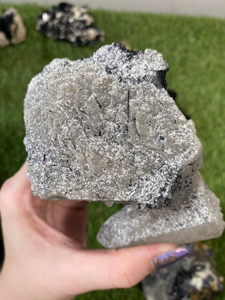 Quartz with Tourmaline from Madagascar - High Grade Collector Mineral from Curious Muse Crystals Tagged with black, clear, clear quartz, crystal energy, fine mineral, hide-notify-btn, inclusion quartz, Madagascar, quartz, reiki healing, tourmaline