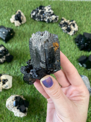 Erongo Black Tourmaline Foitite Raw Cluster | High Grade from Curious Muse Crystals Tagged with black, erongo, fine mineral, foitite, hide-notify-btn, namibia, raw, tourmaline