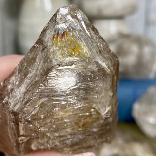 Double Terminated Fenster Quartz from Madagascar - Self-Discovery from Curious Muse Crystals Tagged with clear, crystal energy, Elestial Quartz, enhydro, fenster quartz, fluid inclusion, hide-notify-btn, inclusion quartz, limonite, mexico, quartz, reiki healing, yellow