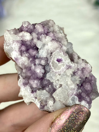 Fluorite with Quartz Epimorphs from Tombstone Arizona from Curious Muse Crystals Tagged with Arizona, botyroidal, clear brazil quartz, Crystal healing, fluorite, genuine crystal, hide-notify-btn, natural mineral, purple, raw mineral, reiki crystal, USA, white
