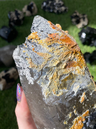 Quartz with Fluorite, Tourmaline and Hyalite Opal from Madagascar - High Grade Collector Mineral from Curious Muse Crystals for 365. Tagged with clear quartz, crystal energy, fine mineral, hide-notify-btn, hyalite, inclusion quartz, Madagascar, opal, quartz, reiki healing, tourmaline, uv reactive