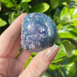 Grape Agate Sphere - Botryoidal Purple Chalcedony from Curious Muse Crystals Tagged with botyroidal, chalcedony, Crystal healing, genuine crystal, grape agate, hide-notify-btn, natural mineral, purple, raw mineral, reiki crystal, sphere
