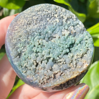 Grape Agate Sphere - Botryoidal Purple Chalcedony from Curious Muse Crystals Tagged with botyroidal, chalcedony, Crystal healing, genuine crystal, grape agate, hide-notify-btn, natural mineral, purple, raw mineral, reiki crystal, sphere