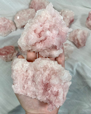 Halite from Owen’s Lake, California - Medium from Curious Muse Crystals Tagged with California, Crystal healing, genuine crystal, halite, hide-notify-btn, natural mineral, pink, raw mineral, reiki crystal, salt, USA