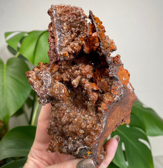 Calcite over Goethite and Limonite | Santa Eulalia, Mexico | G1 from Curious Muse Crystals Tagged with black, brown, calcite, crystal energy, goethite, hide-notify-btn, limonite, mexico, red, reiki healing, santa eulalia, yellow