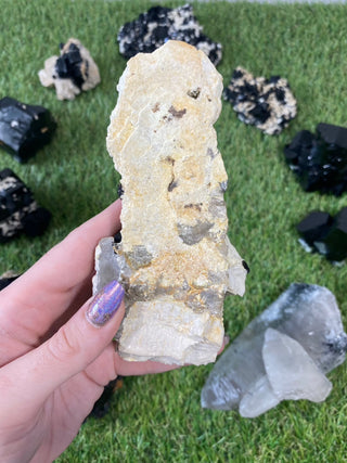 Erongo Black Tourmaline Raw Cluster | High Grade from Curious Muse Crystals Tagged with black, Erongo, fine mineral, hide-notify-btn, Namibia, raw, tourmaline, uv reactive