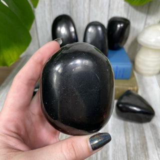 Shungite Polished Freeform from Curious Muse Crystals Tagged with black, crystal healing, detox crystal, emf shield, genuine shungite, protection crystal, purification stone, reiki work, russian shungite, shungite, wifi protection